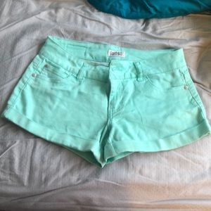 Mint shorts